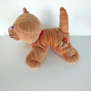 Vintage Orange Pound Puppy Tonka Kitten Stuffed Animal Collectible